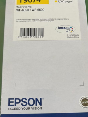 Epson Yellow T9074 XXL Ink Cartridge new
