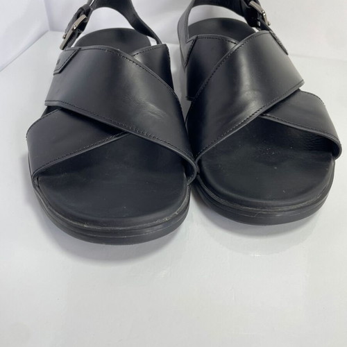 Prada men leather sandals like new, black, size 41