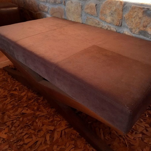 Seat made of alcantara leather and mahogany Italian made new