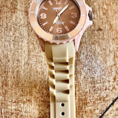 Time2U Color silicone watch nude beige, like new