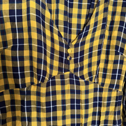 BSB Checked Dress onesize like new, black and yellow