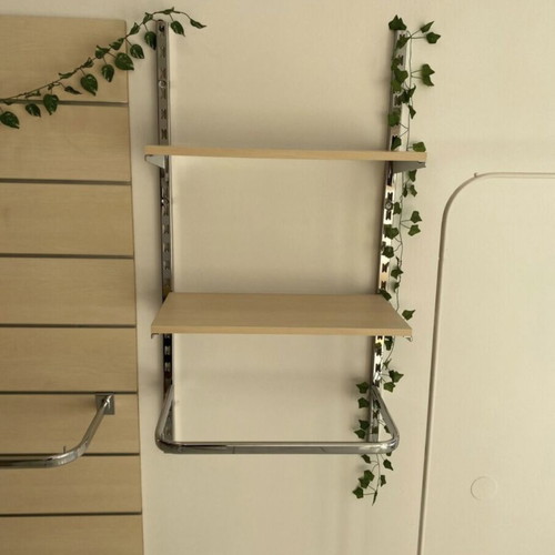 Store Display Panels and Wooden Shelves Like New with Accessories