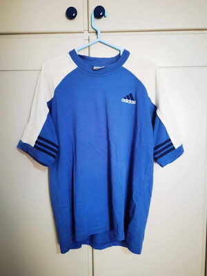 Adidas blue shirt like new, size L with embroidered logo