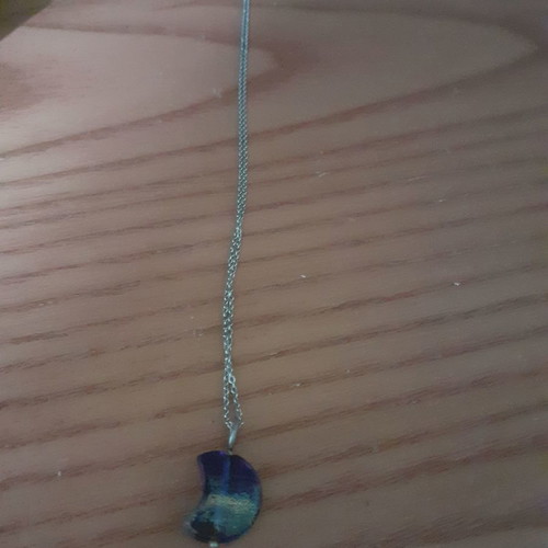 Necklace medium size with decorative murano moon crystal new