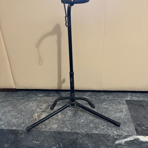 Music stand, guitar floor stand and guitar footrest used