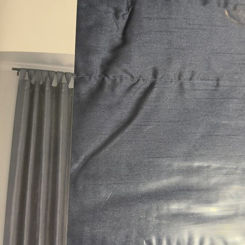 JYSK Lupin curtain dusty blue, silk-look polyester