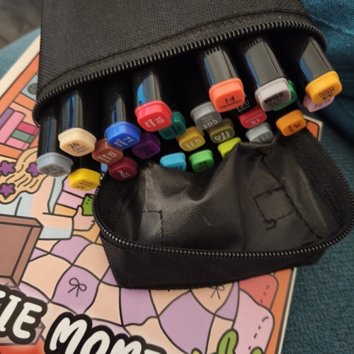 Cozy Bestie Mode Coloring Book and Marker Set new
