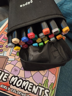 Cozy Bestie Mode Coloring Book and Marker Set new