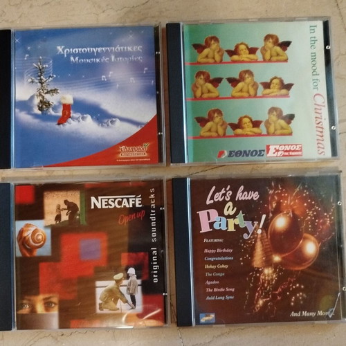Pack of 4 used CDs: Nescafe, Party, Xmas, Christmas music