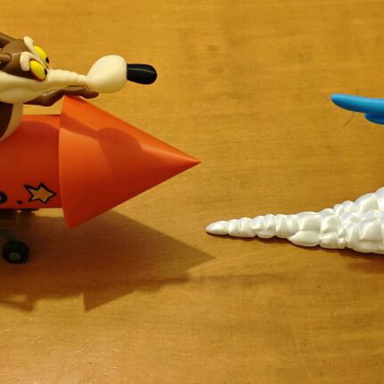 Wile E. Coyote & Road Runner figures new from 3d printer