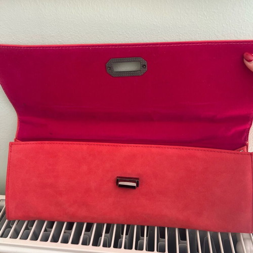 Coral clutch bag hand-held new, Italian