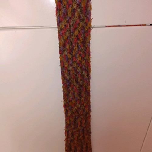 Multicolored scarf used with fringes in very good condition