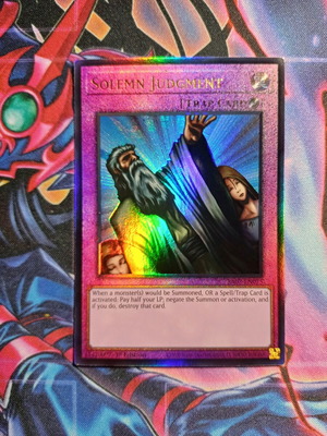 Solemn Judgment Yu-Gi-Oh! card near mint