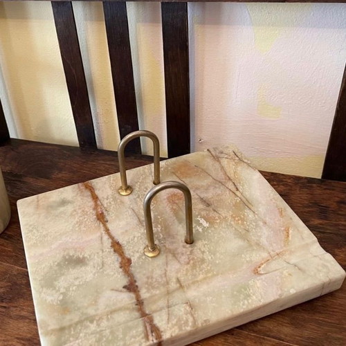 Antique marble calendar base used