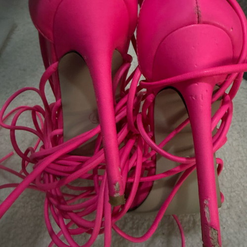 Gladiator heels refurbished, pink, size 37 with scratches