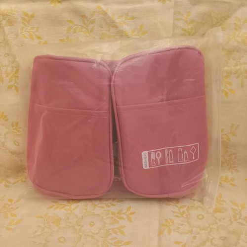 Kuromi Sanrio Hello Kitty Travel Cosmetic Bag new, pink with many compartments