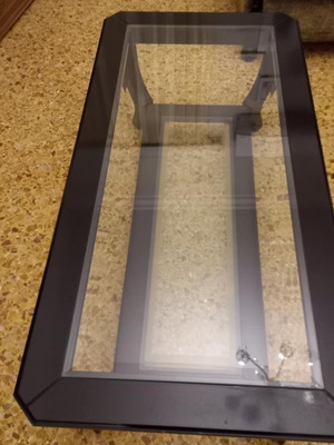 Coffee table like new, Italian made from solid beech wood and glass