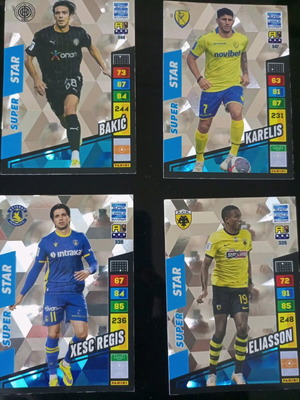 Super league κάρτες super star καινούργιες, πακέτο 4