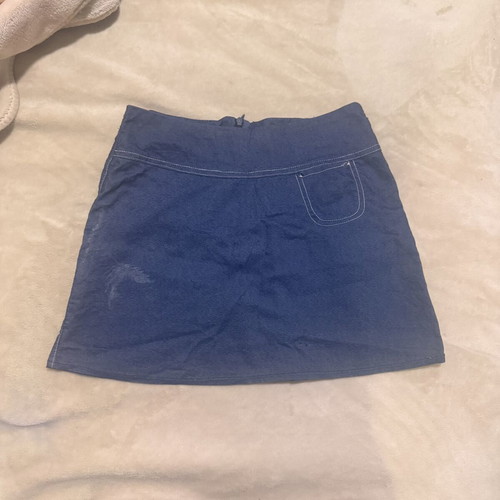 Skirt used, size S, blue with hole in back