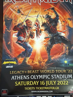 Αφίσα Iron Maiden σαν καινούργιο, metal