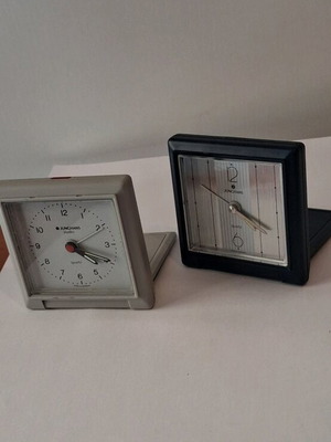 Junghans alarm clocks retro quartz table set of 2 like new