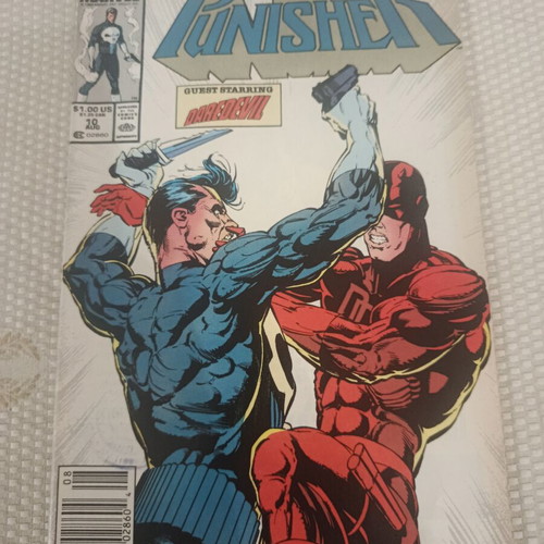 The Punisher #10 comic used, guest starring Daredevil, 1988 Marvel