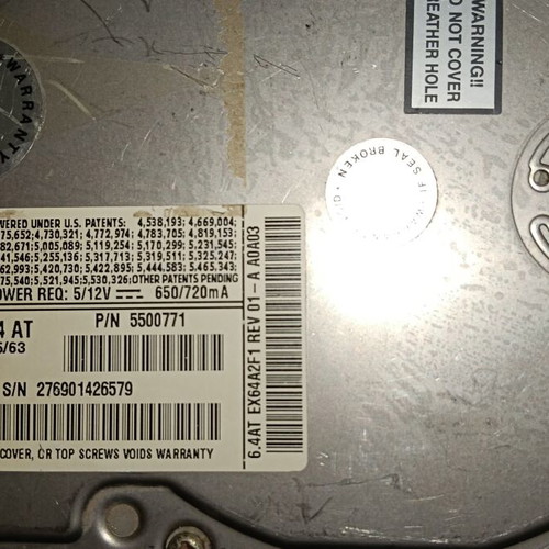 Quantum 6.4GB IDE hard drive used, vintage 5400 RPM 512KB cache