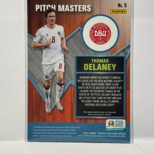 Panini Mosaic Uefa Euro 2021 Thomas Delaney #5 Pitch Masters card new
