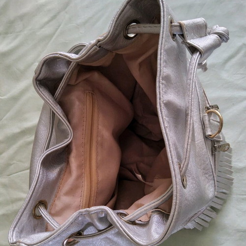 Women's silver backpack like new