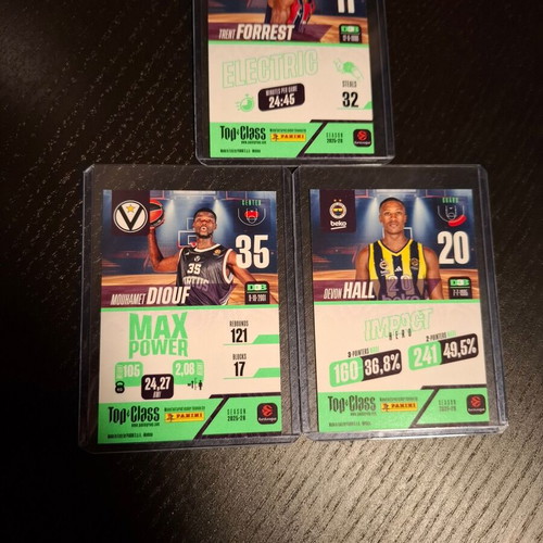Top Class Euroleague 2025/26 κάρτες σετ 3 καινούργιες