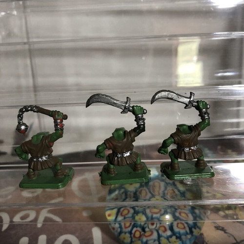 HeroQuest Orcs miniature figures vintage, used set of 3