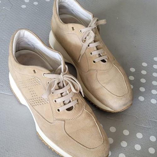 Women Hogan Interactive shoes used, beige, size 39