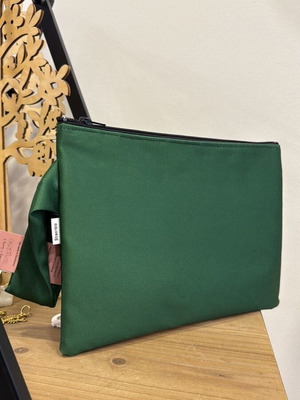 Handbag clutch new, green, Greek craftsmanship