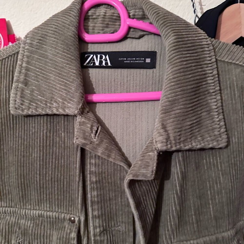 Women's corduroy shirt jacket Atlantis green, like new, small