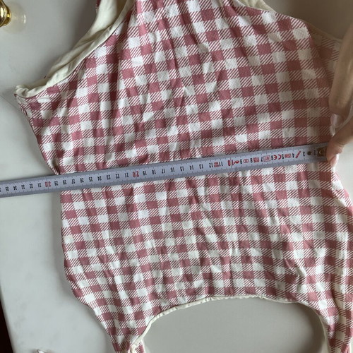 Manebi Gingham Pink and White Swimsuit Size XS Like New
