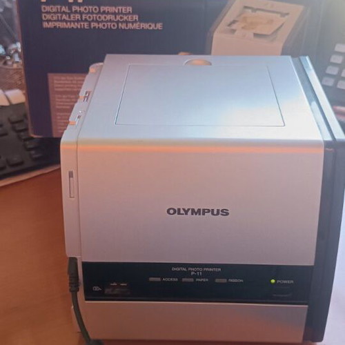 Olympus P-11 digital photo printer like new with photo paper and accessories