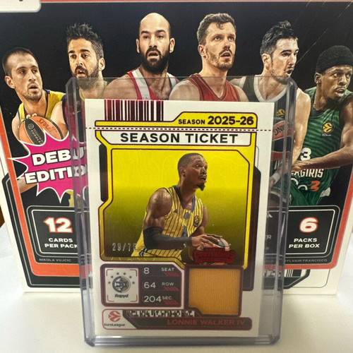 Lonnie Walker IV 2025-26 Contenders EuroLeague Season Ticket Jersey new