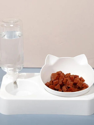 Πιάτο φαγητού και νερού "Yummy yummy" καινούργιο με μπουκάλι