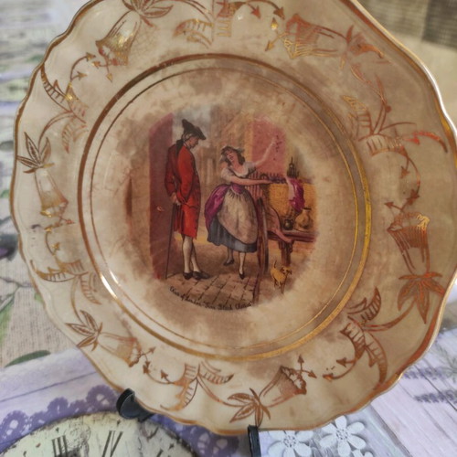 Porcelain decorative plate J&G Meakin handmade 1970 like new, 17cm