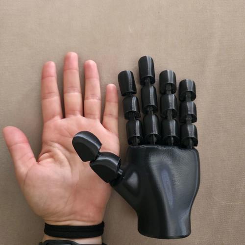 3D Flexible Hand right or left with base, new