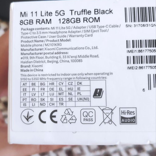 Xiaomi Mi 11 Lite 5G 128GB used for parts or repair