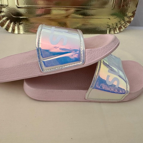 Super Star flip flops size 31 like new, pink and silver