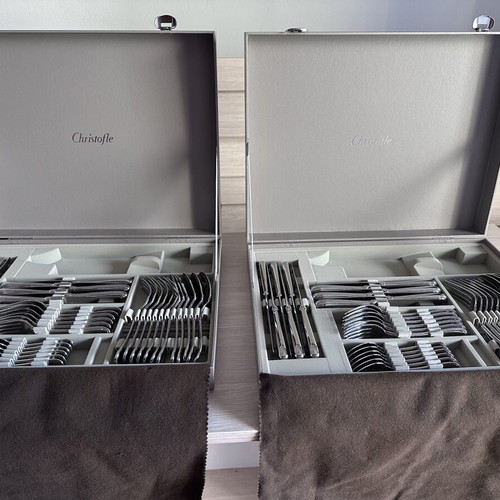 Christofle cutlery set 12 pcs with case