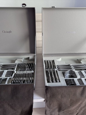 Christofle cutlery set 12 pcs with case