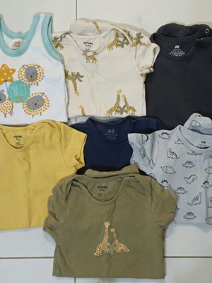 Baby bodysuits used, pack of 7, H&M, Nima Club, Sinsay