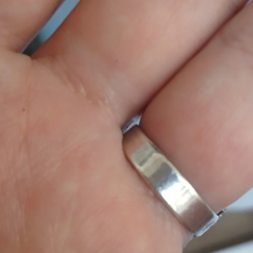 Handmade silver-plated ring with genuine lapis lazuli, 17.5 mm