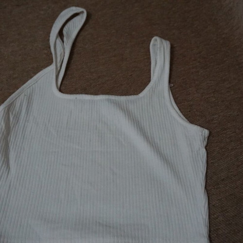 Women's white crop top like new, size S