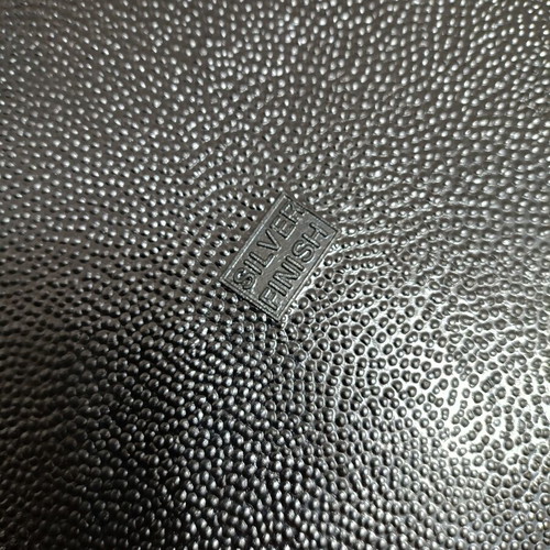 Silver Finish decorative serving tray with embossed floral design