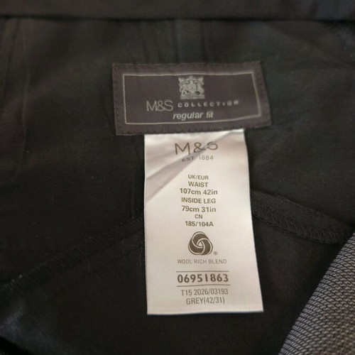 Marks and Spencer suit grey XL like new