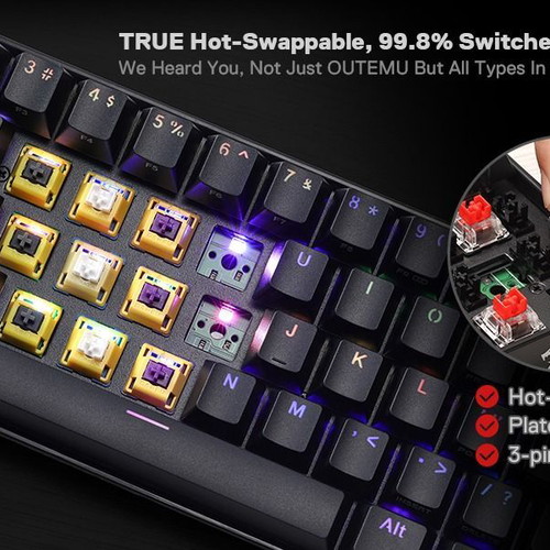 Redragon K530 Pro Draconic 60% Wireless Gaming Mechanical Keyboard RGB New